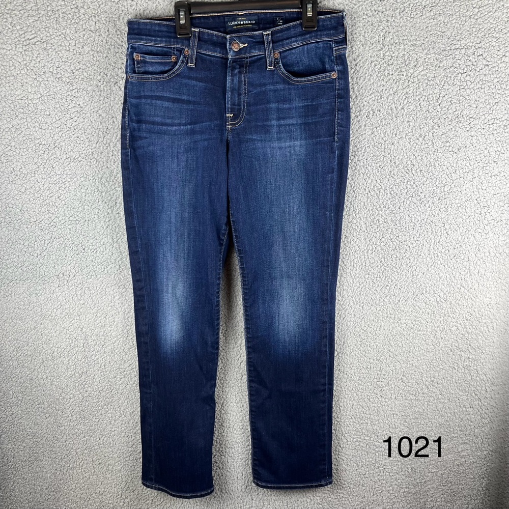 Lucky Brand Women's Straight Leg Jeans - Dark Blue ORTA denim EUC